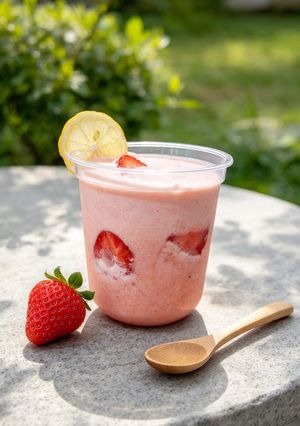 Foto resep Strawberry & Cream Lemonade
