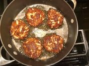 A picture of fried crab meat