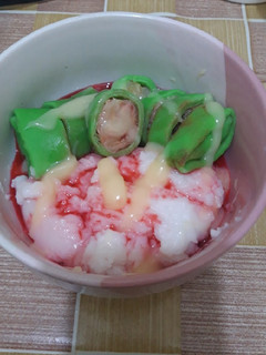 Foto resep Es pisang ijo dadar