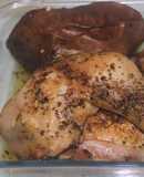 Pollo al horno con verduras