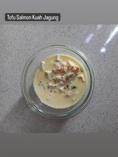 Foto resep Tofu Salmon kuah jagung (Mpasi start 6+)