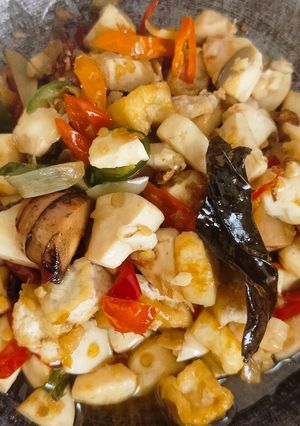 Foto resep Tumis putih Telur kukus dan tahu