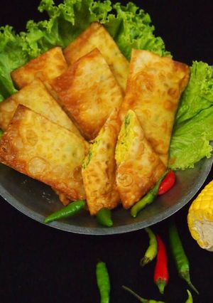 Foto resep Pangsit goreng isi jagung