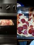 Pizza española de 2 quesos