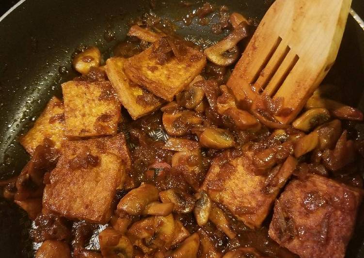 Easiest Way to Make Super Quick Homemade Spicy Tofu Mushrooms
