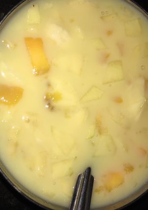 A picture of Fruit custard.