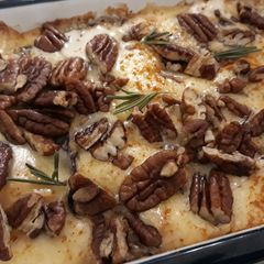 Sig's Jerusalem artichoke, sweet potato and nut bake A picture of Sig's Jerusalem artichoke, sweet potato and nut bake.