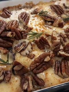 A picture of Sig's Jerusalem artichoke, sweet potato and nut bake.