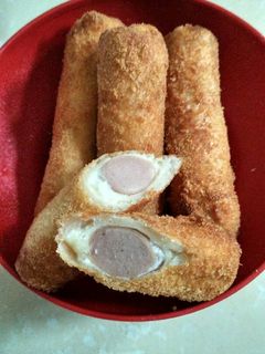 Foto resep Roti goreng isi sosis keju