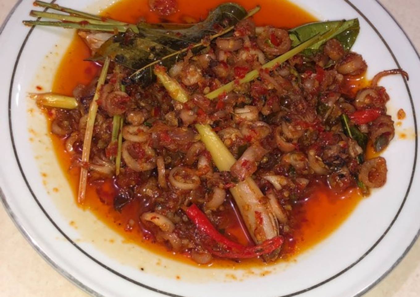 Sambal Cumi Pedas Bumbu Rempah