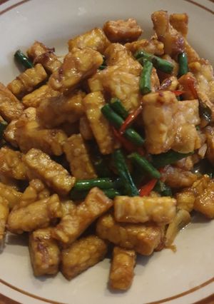Foto resep Tumis tempe kacang panjang