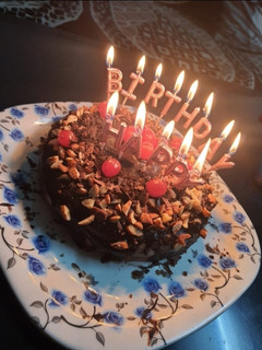 A picture of Eggless Banana walnuts cake.