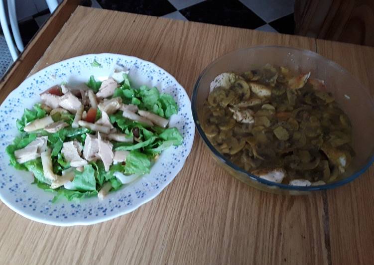 Filetes de pechuga de pollo al curry