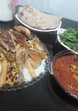 عکسی از دستور زرشک پلو با مرغ (با سس مخصوص)