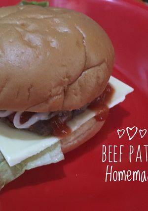 Foto resep Burger dengan beef patty homemade