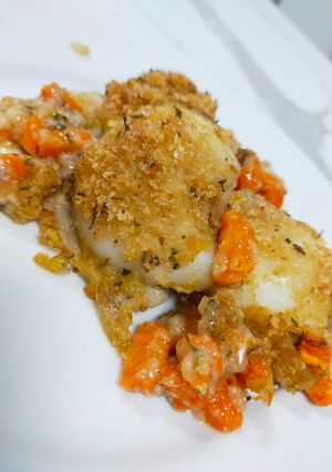 Foto di Seppioline al forno con carote