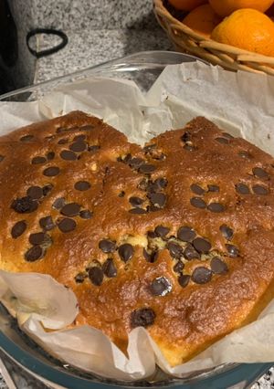 Una foto de Bizcocho con pepitas de chocolate y pasas