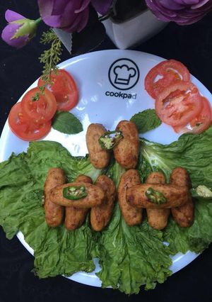 A picture of Bihari smoke kababs.