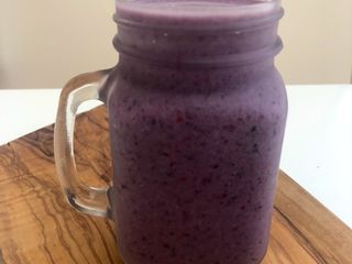 Purple coconut nutty smoothie