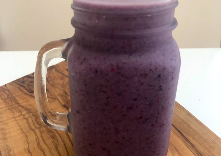 Steps to Make Perfect Purple coconut nutty smoothie