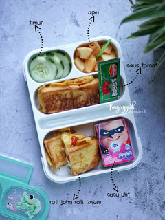 Foto resep Bekal Anak - Roti John Roti Tawar
