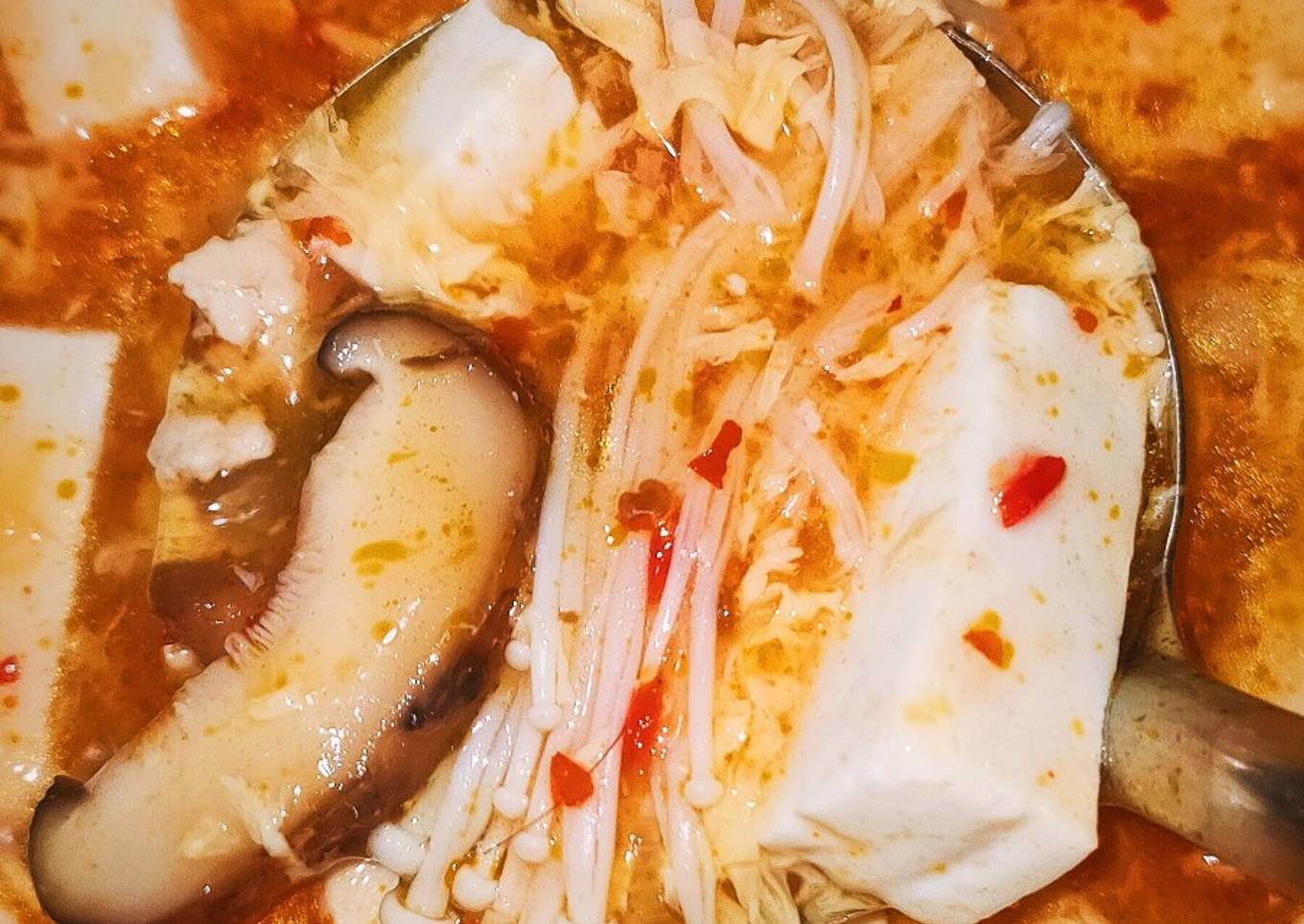 Sup Ayam Jamur Asam Pedas