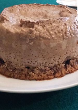 Foto principal de Flan de chocolate y galleta maria sin azucar 