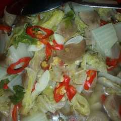 รูปของ Sawi putih+baso
