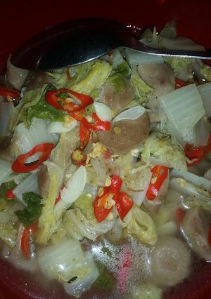 Foto resep Sawi putih+baso