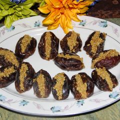 Pistachio and Coconut Stuffed Dates A picture of Pistachio and Coconut Stuffed Dates.