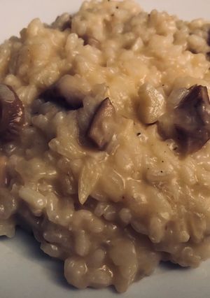 Una foto de Risotto con setas