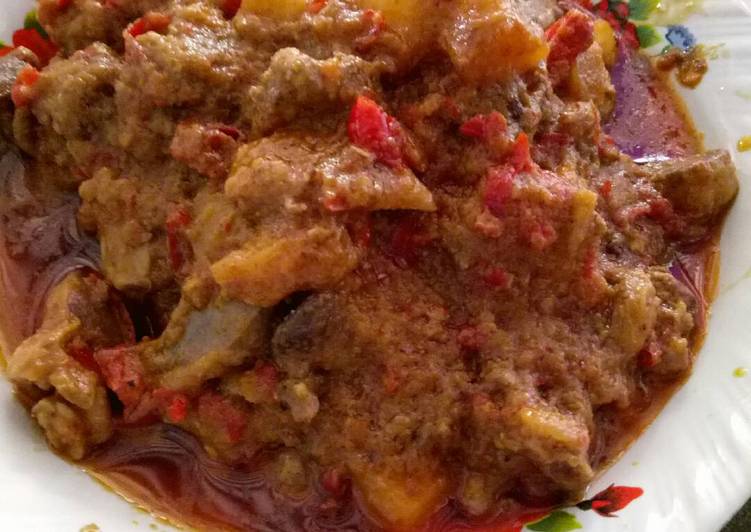 Sambel goreng ati ampela+ kentang