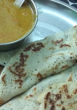 A picture of Sambhar dosa.