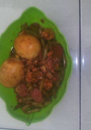 Foto resep Tumis buncis telor sosis