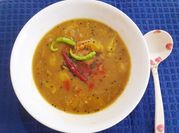 A picture of red lentils dal