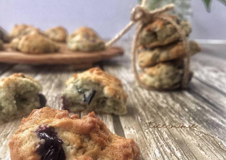 Lavender blueberry cookies