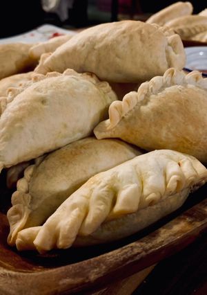 Una foto de Empanadas tipo salteñas de soja texturizada