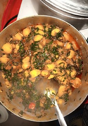 A picture of Irish potato porridge.