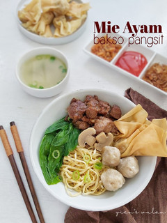 Foto resep Mie ayam bakso pangsit