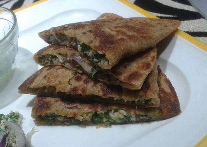 How to Make Mario Batali Palak paneer stuffed paratha