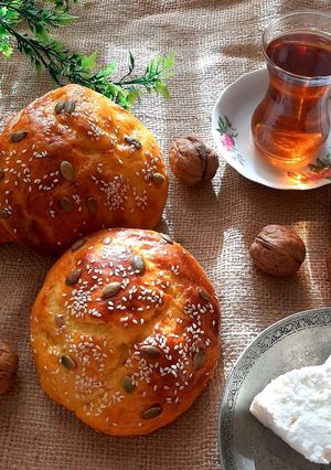 عکسی از دستور نان شیرمال بدون ورز