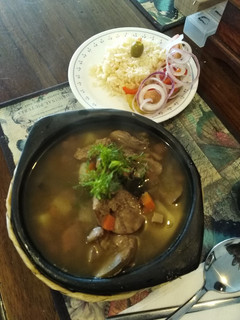 Una foto de Sopa de hígados de pollo