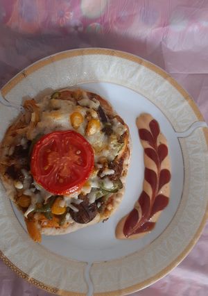 عکسی از دستور 🍕مینی پیتزای مرغ🍕
