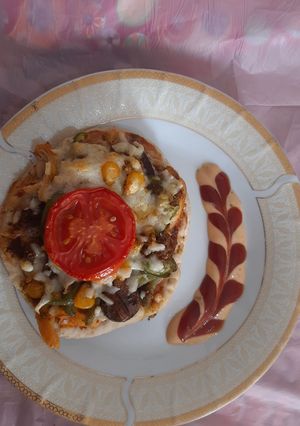 عکسی از دستور 🍕مینی پیتزای مرغ🍕