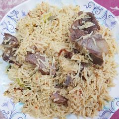 Beef yakhni pulao A picture of Beef yakhni pulao.