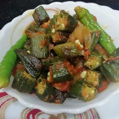 A picture of Masala bhindi.