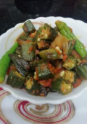 A picture of Masala bhindi.