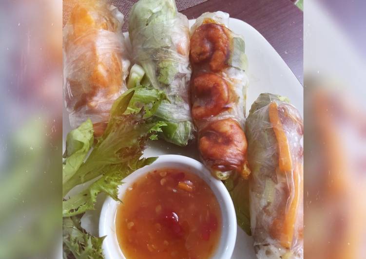 Resep 11. Vietnamese spring roll diet enak low carb, Enak