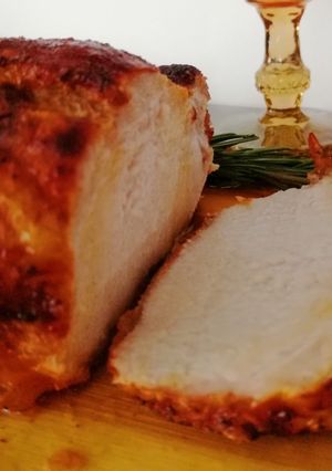 Una foto de Lomo de cerdo en freidora de aire🎄🐖
