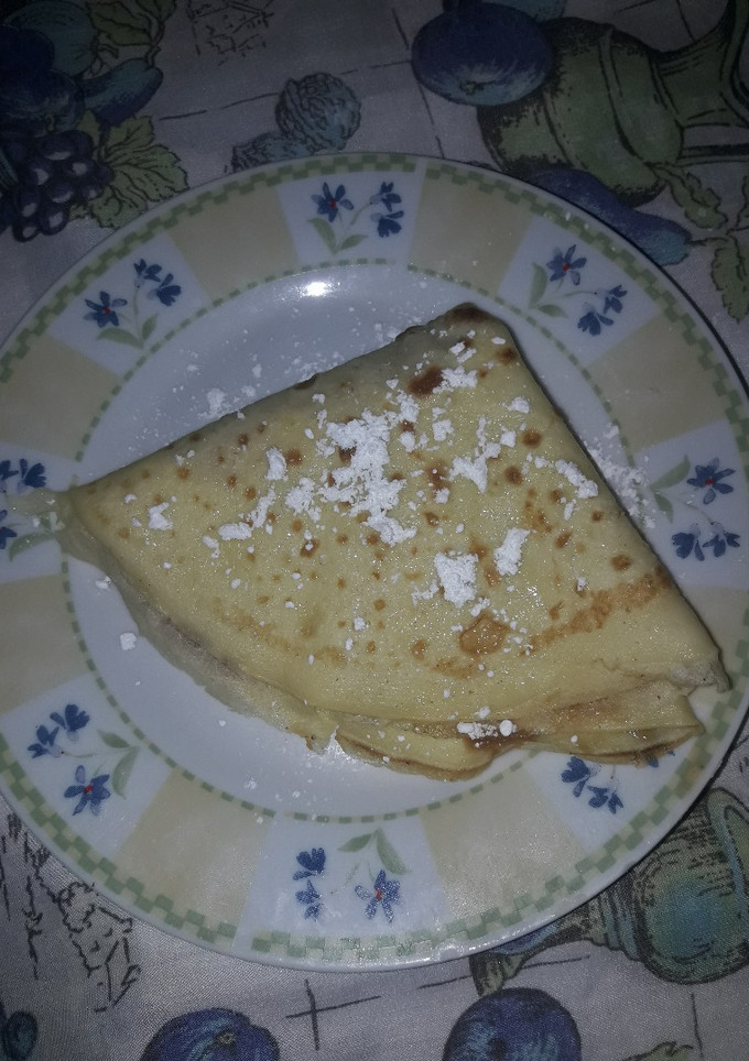Una foto de Panqueques con dulce de leche tipo pañuelito🥞